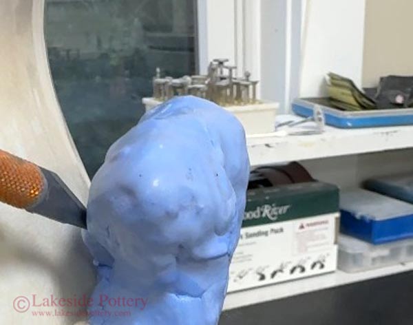 Once cured, removing mold