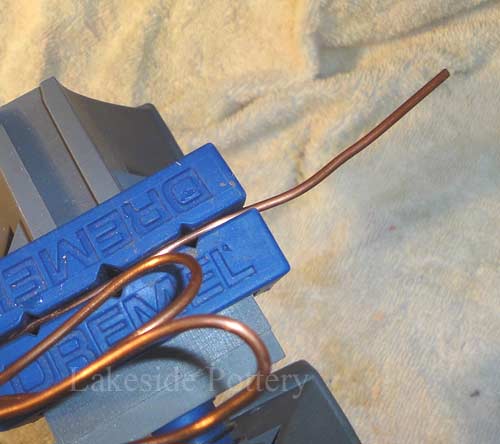 Copper wire is used a s apeg in this case