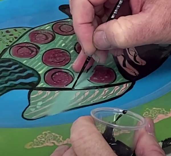 Painting touch up using acrylic