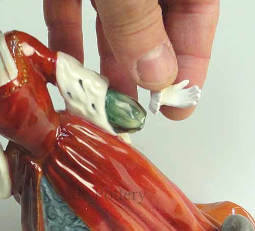 Fired hand (in kiln)