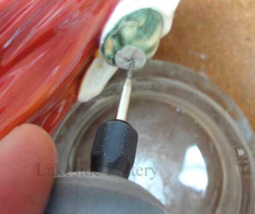 drilling a 2.5 mm hole for a pin