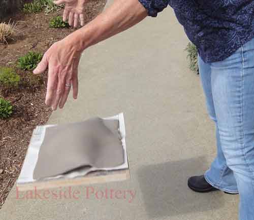 let go making sure it lands flat